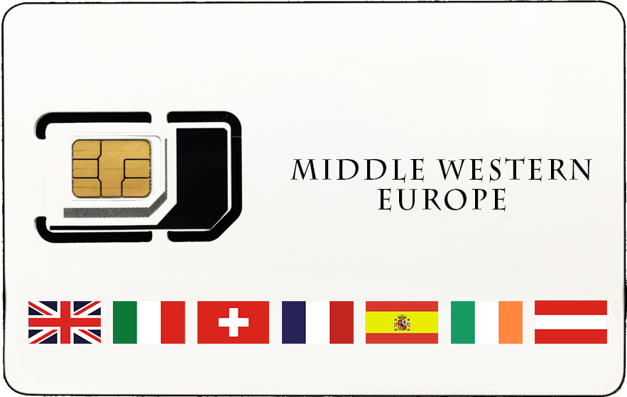 Europe 7 lands data SIM card-10GB data 