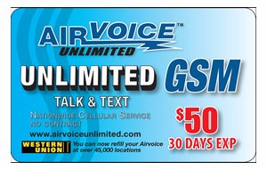 美國Airvoiceかけ放題プランリチャージカード90日間