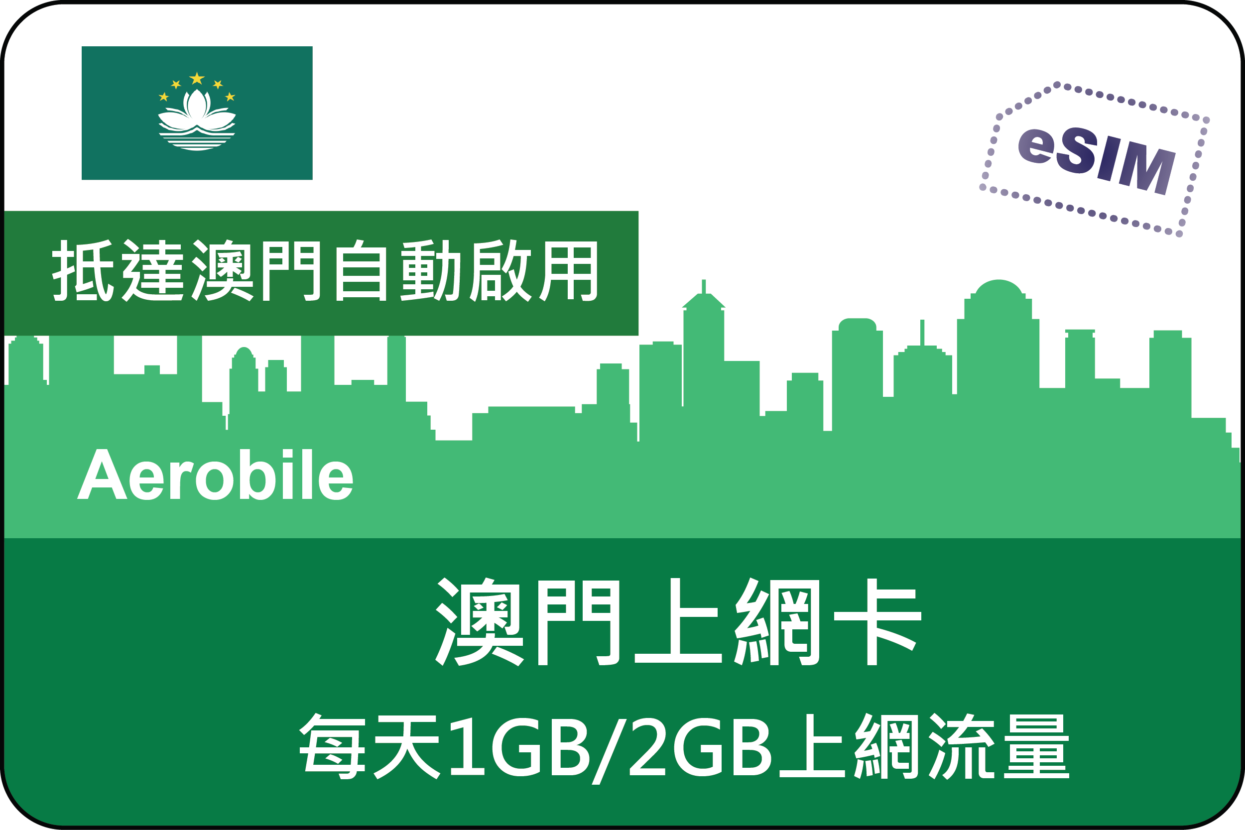 esim macau  1GB/2GB