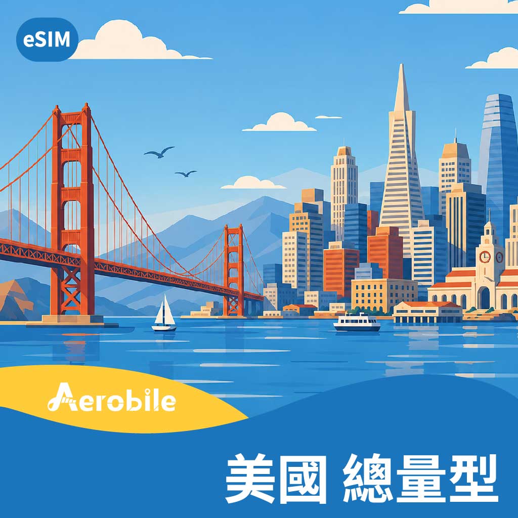 【美國eSIM】(總量型)純上網卡(TO)｜支援ChatGPT