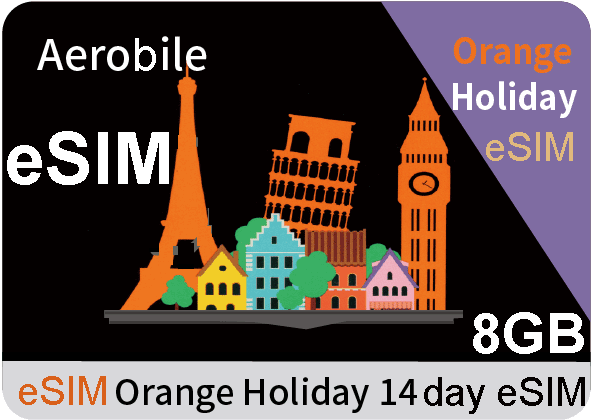 Europe Orange Holiday Zen-SIM card 8GB data+30 min intl' voice