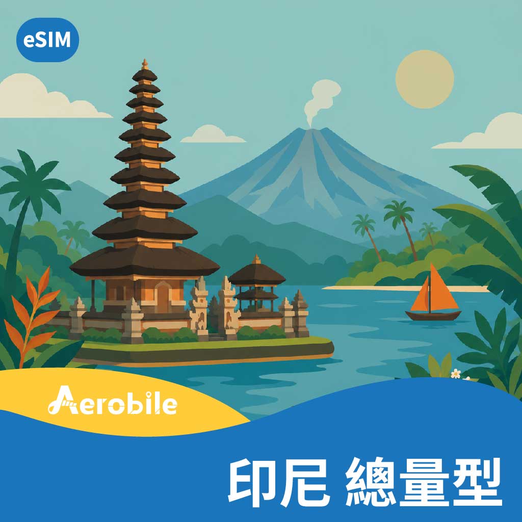 eSIM【印尼】總量型上網卡，可使用ChatGPT、Gemini等APP(TO)