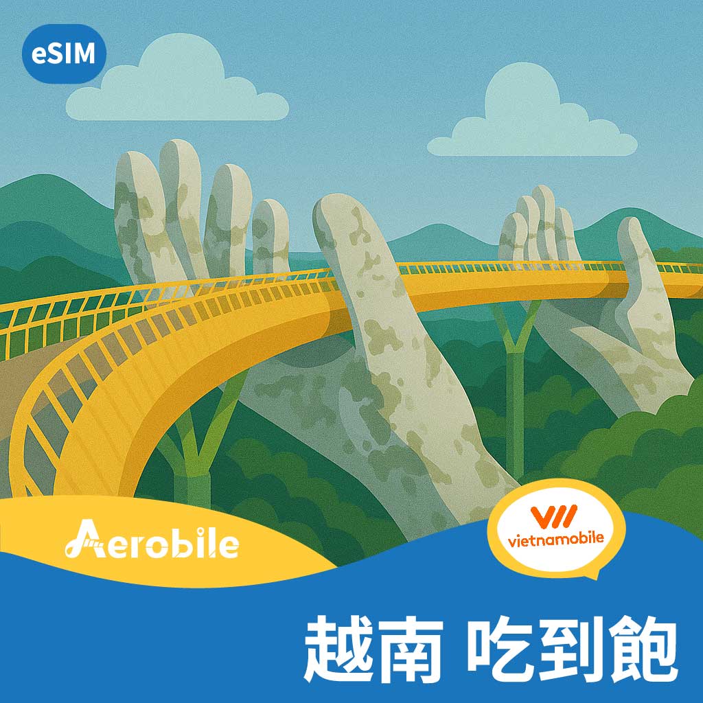 eSIM【越南】Vietnamobile高速上網卡，可熱點、彈性天數、原生網路｜支援ChatGPT