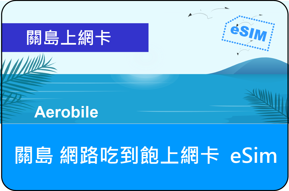 eSIM關島高速吃到飽上網卡(B)-可熱點分享