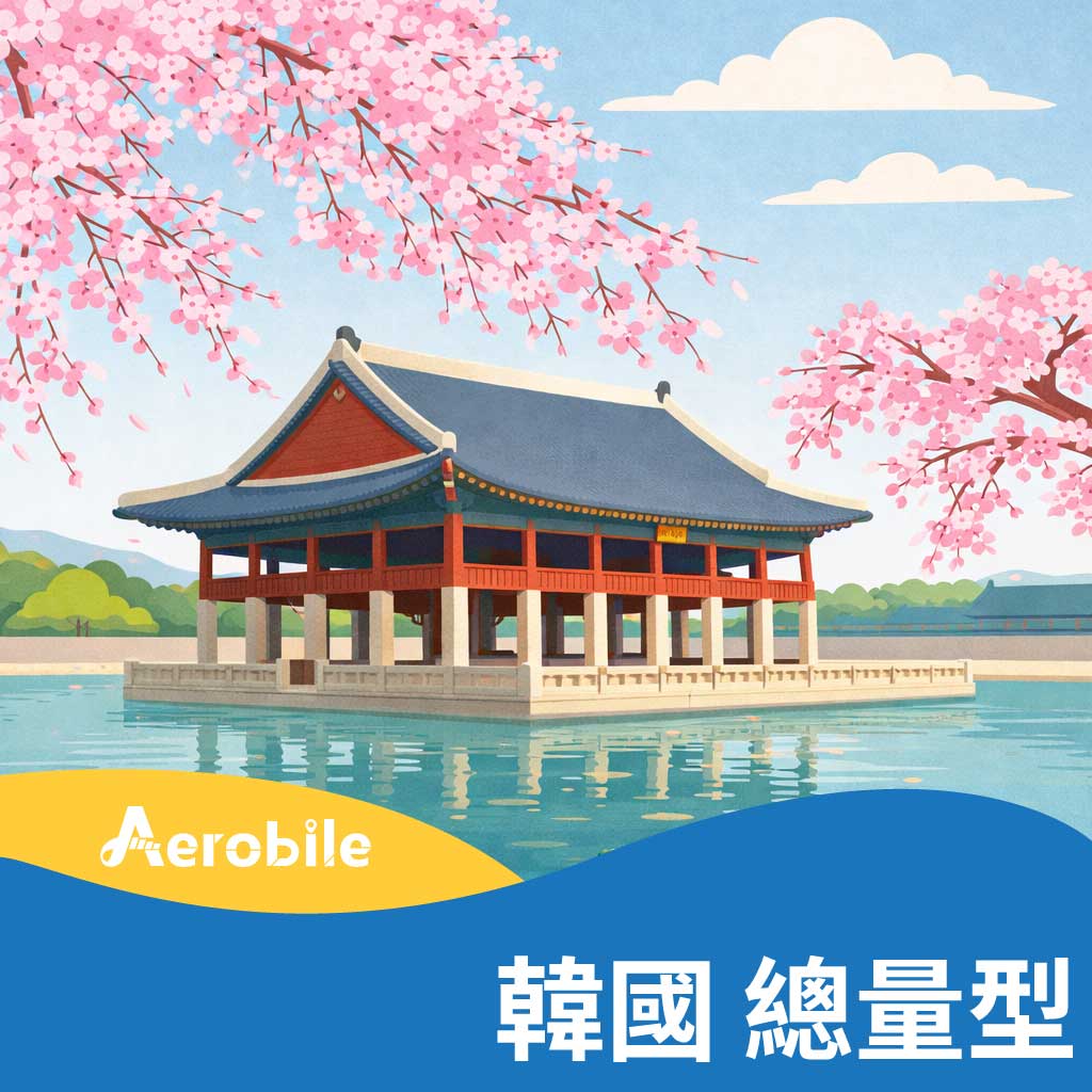 【韓國】總量型上網SIM卡，3至50GB，5至30天，可用ChatGPT、Gemini等APP (T1i2)